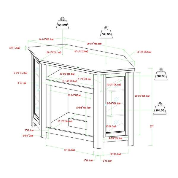 Middlebrook 48-inch Corner Fireplace TV Stand
