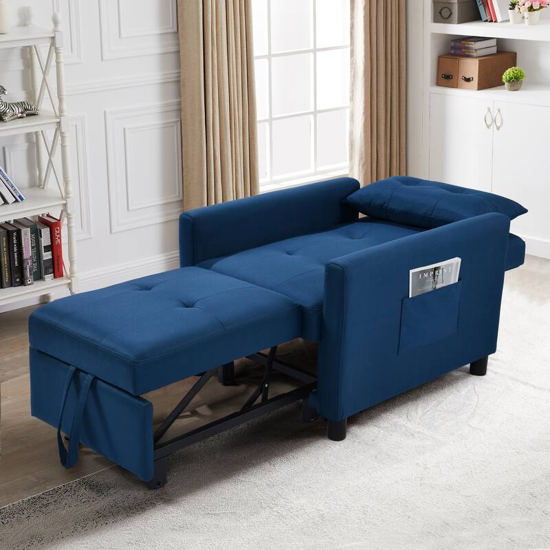 Single Sofa Bed with Pullout Sleeper with 1pc Lumbar pillow