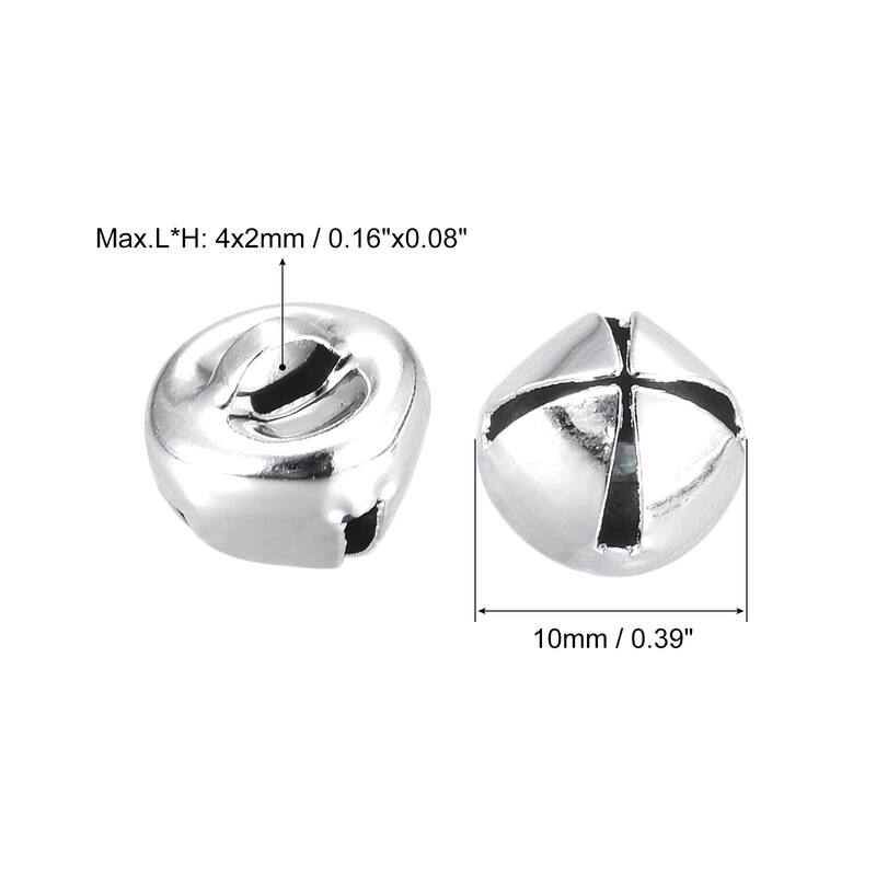 Jingle Bells, 24pcs Small Bells for Crafts DIY Christmas - Silver Tone - 10mm
