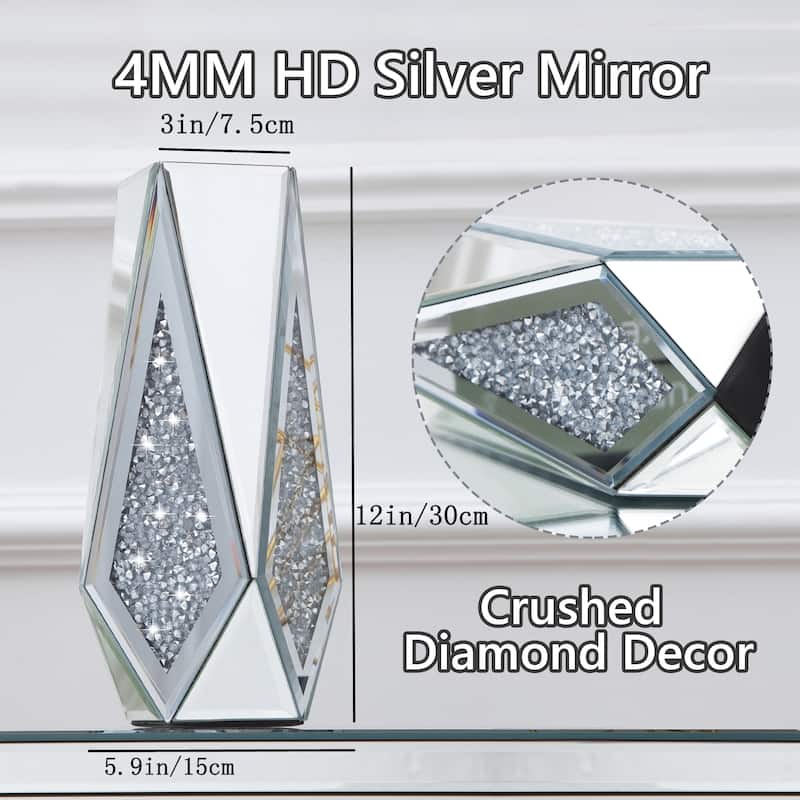 Mirrored Diamond Vase for Flower