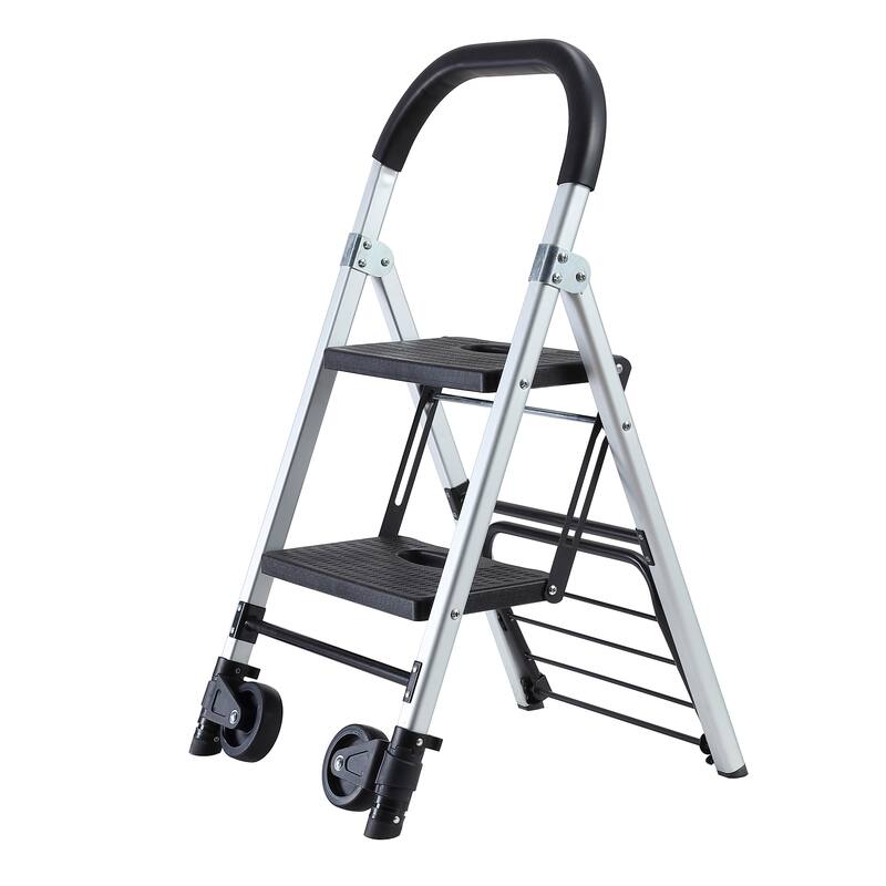 265 lb Capacity Portable Foldable Dual-Purpose Stair Car with TPR Wheels
