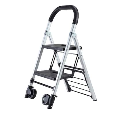 265 lb Capacity Portable Foldable Dual-Purpose Stair Car with TPR Wheels