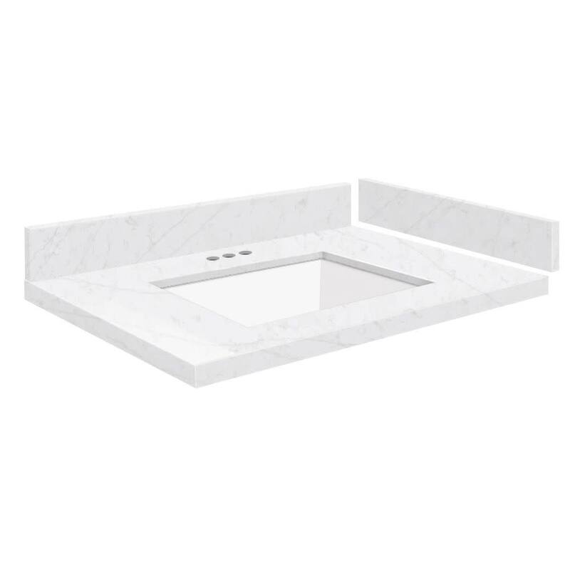Transolid VT28x22-1KU-4 Silestone 28" Quartz Vanity Top with