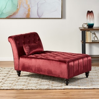 Velvet Upholstered Chaise Lounge Sofa Chair with Solid Wood Legs - Bed ...