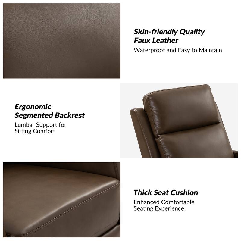 Esteban Swivel Recliner with Tufted Back Set of 2 by HULALA HOME