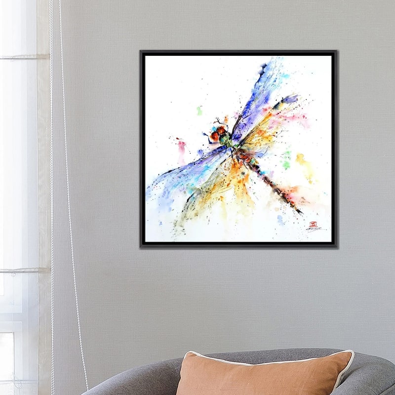 iCanvas "Dragonfly" by Dean Crouser Framed