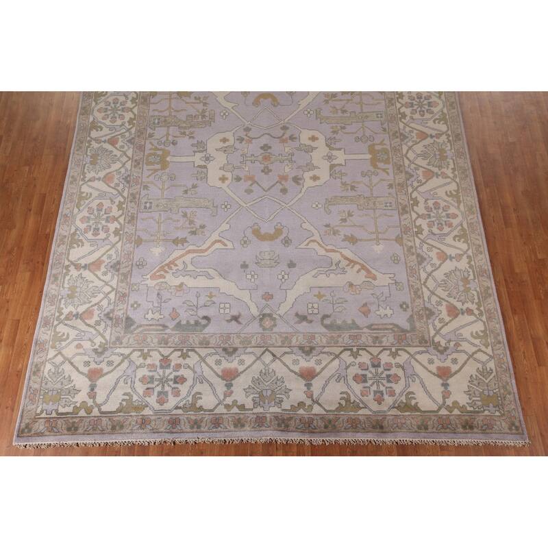 Large Oushak Oriental Rug Handmade Wool Carpet - 9'11"x 14'0"