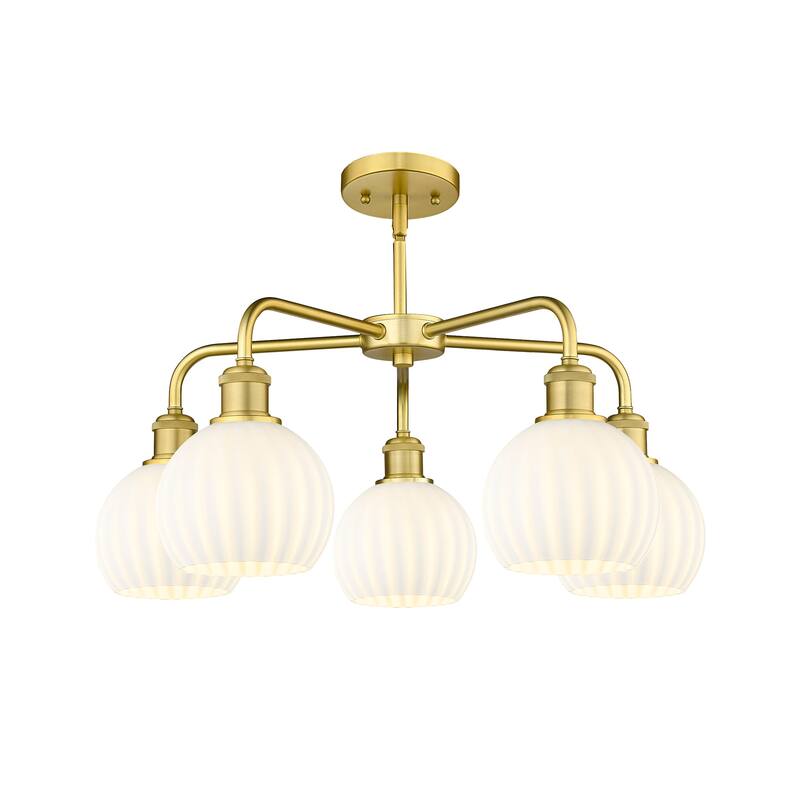Innovations Lighting 516-5C-14-24-White Venetian-Indoor Chandelier