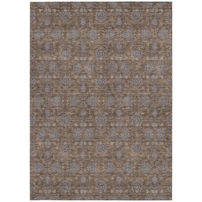 HomeRoots Floral Transitional Rectangle Outdoor Rug