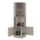 preview thumbnail 35 of 40, TUHOME Syrah Corner Bar Cabinet with 2-Doors and 8 Cubbies - N/A