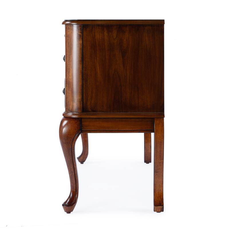 Charlotte 40 in. W Rectangular Wood Vanity/Valet Desk with Storage Drawers and Mirror