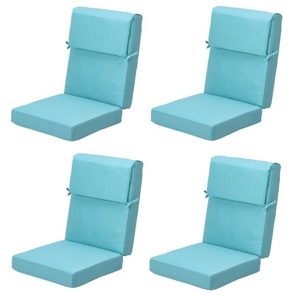 Aoodor Patio High Back Chair Cushions Set of 4, 46x21x4 Inches