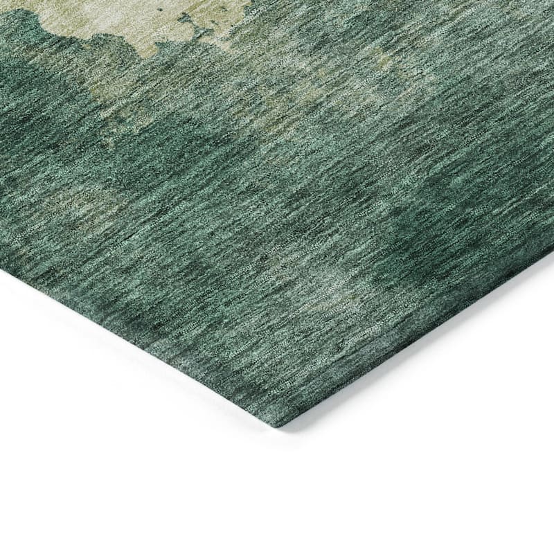 HomeRoots Abstract Transitional Rectangle Outdoor Rug