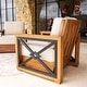 preview thumbnail 3 of 10, Cambridge Casual Provence Indonesian Teak 4-Piece Outdoor Conversation Set