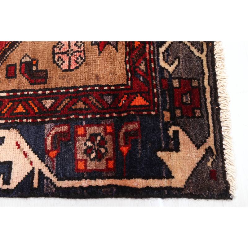 ECARPETGALLERY Hand-knotted Anatolian Vintage Red Wool Rug - 3'9 x 8'6