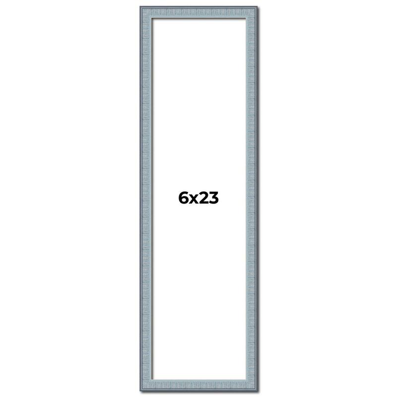 6x23 Frame Rustic Sky Blue Solid Wood Picture Frame | 0.75 Inch