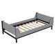 preview thumbnail 7 of 35, Twin Bed with Headboard, Footboard,Built-in Bed-end Book Storage Rack