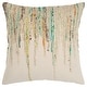 preview thumbnail 11 of 17, Rizzy Home Abstract Throw Pillow, 20x20 Down Alternative - Natural/Green