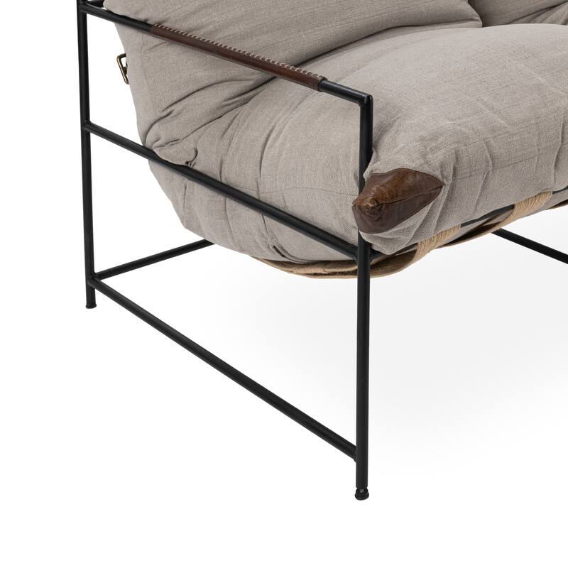 Classic Home Palermo Fabric and Iron Sofa