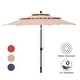 preview thumbnail 39 of 38, 5/7-piece Patio Dining Set, 4/6 Rattan Swivel Chairs with Cushion and 1 Metal Table with Umbrella Hole