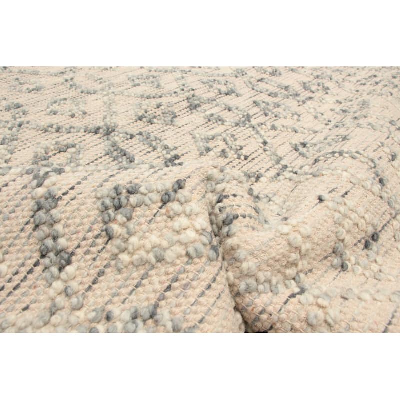 ECARPETGALLERY Braid weave Sienna Cream Wool Rug - 5'0 x 8'0
