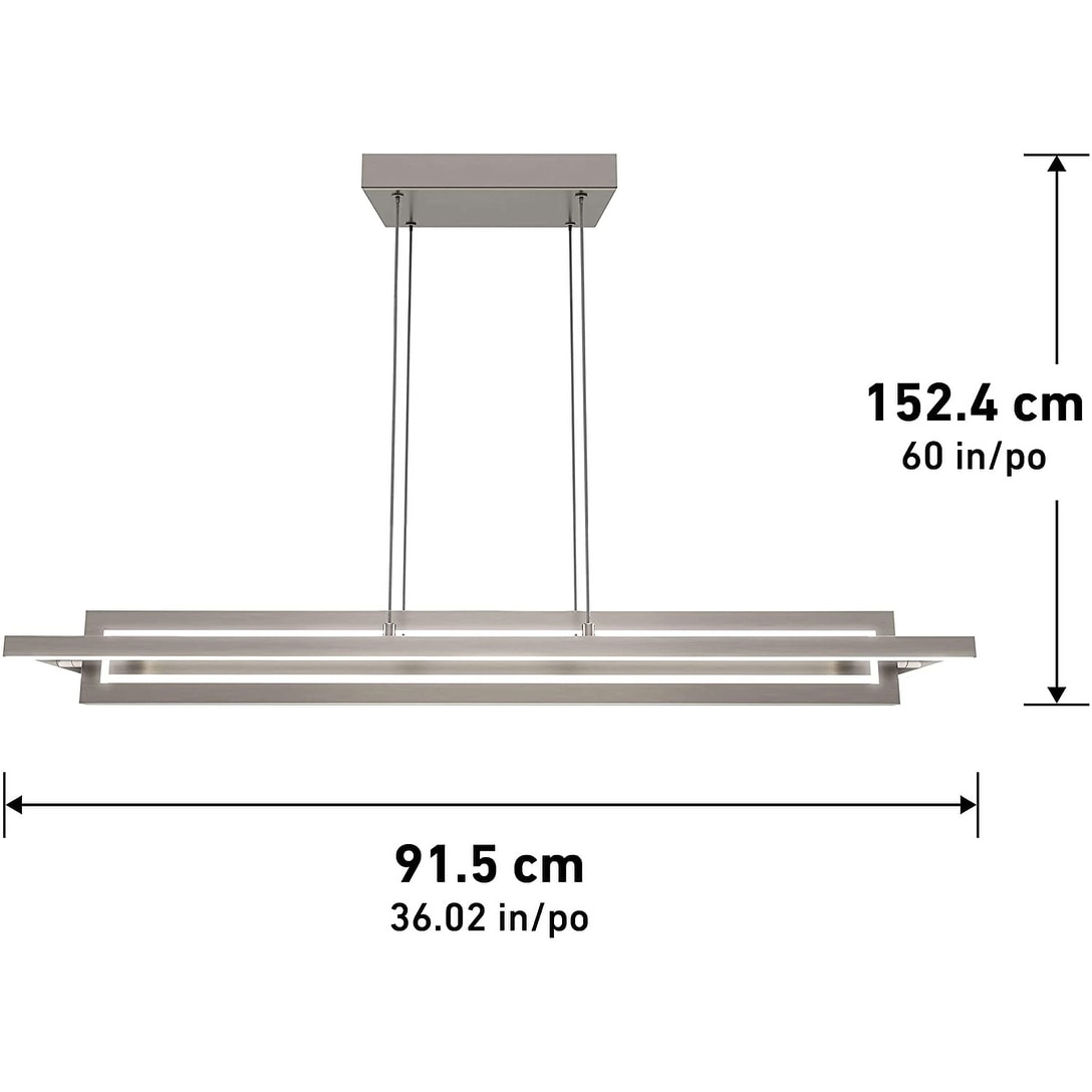 Biplan integrated clearance led pendant