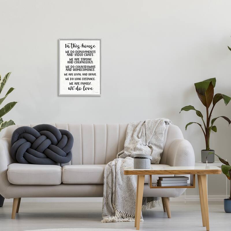 Stupell In This House We Do Love Long Distance Family Sign Framed Wall