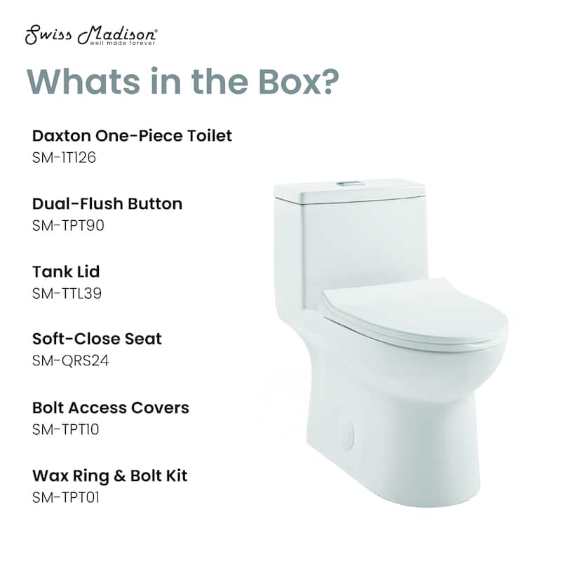 Champs One-Piece Elongated Dual-Flush Toilet 1.1/1.6 Gpf - 27.35" x 15.35" 27.55"