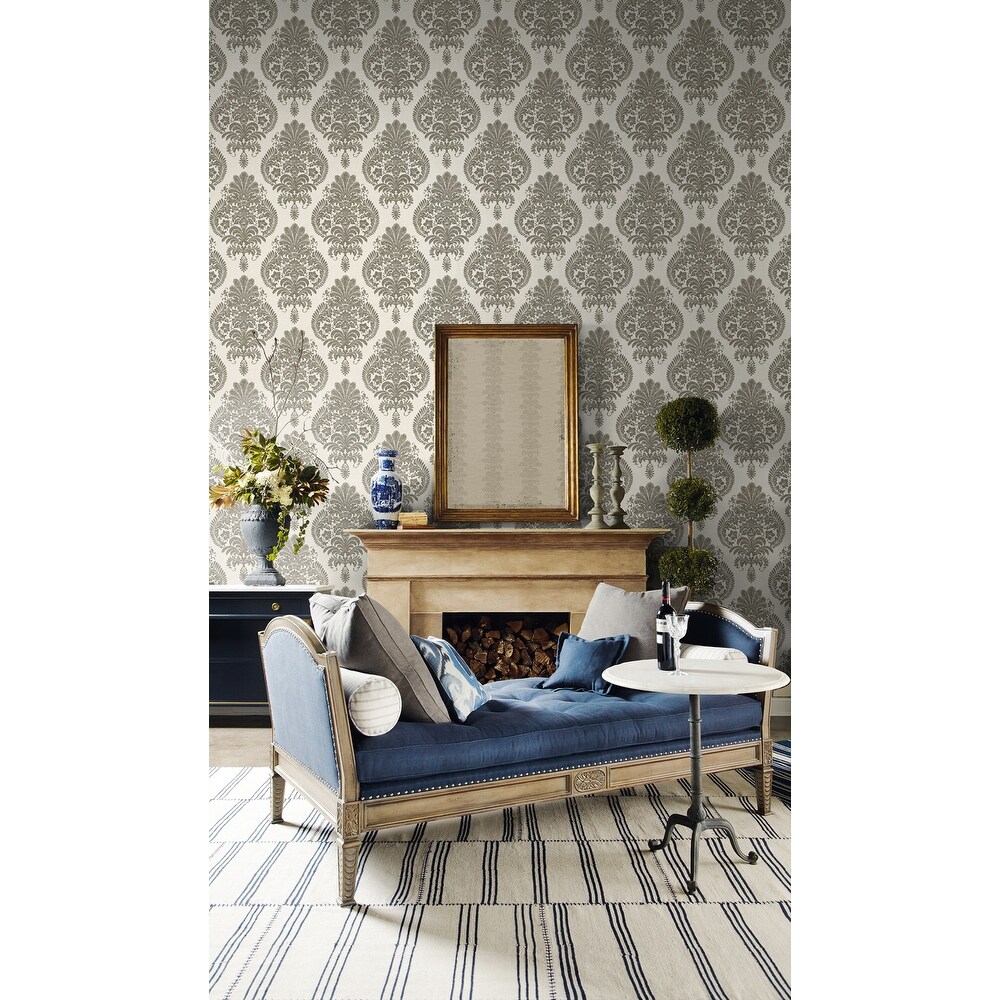 Shop Seabrook Designs Lillian August Antigua Damask Unpasted