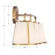 preview thumbnail 4 of 3, Fulton 3 Light Antique Gold Bathroom Vanity - 23.25'' W x 9.25'' H x 7.5'' D
