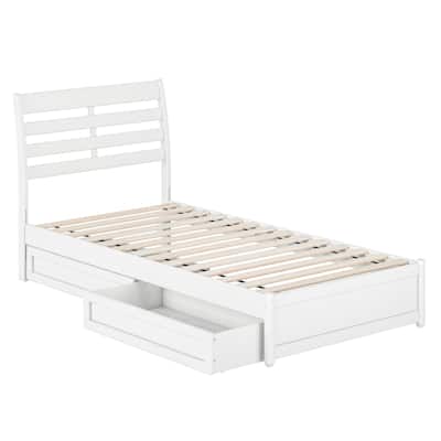Emelie Platform Bed with Panel Footboard and Storage Drawers