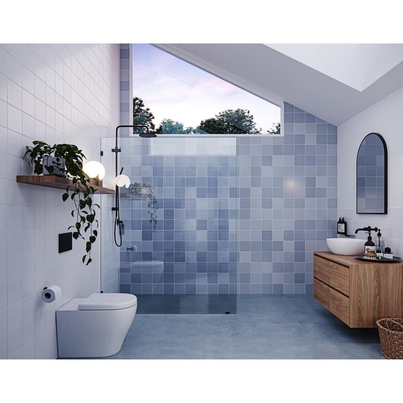 Glass Warehouse 78" x 60" Frameless Shower Door - Single Fixed Panel