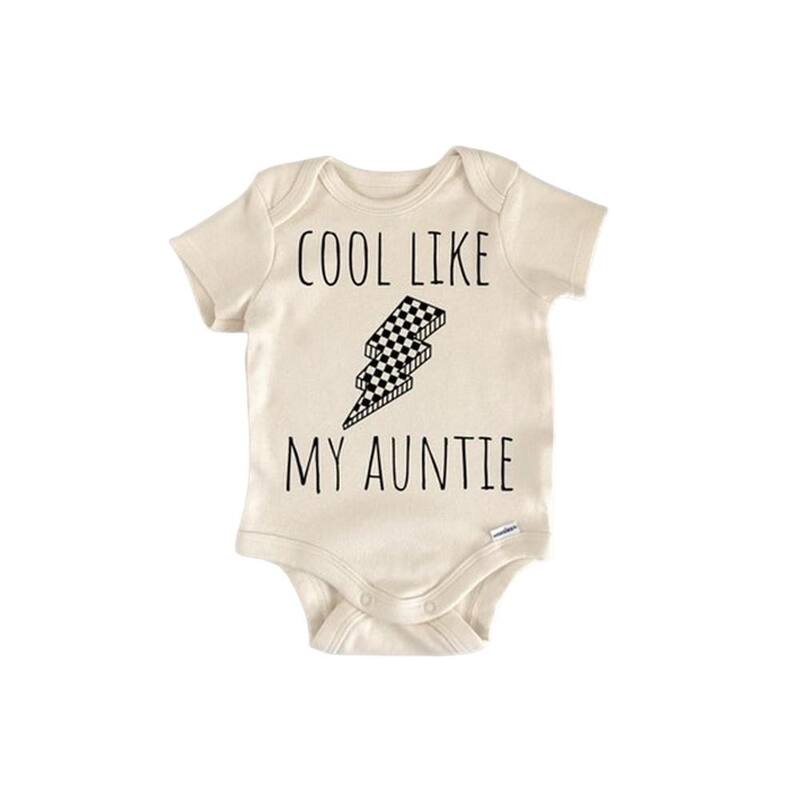 Retro Aunt Lightning - Baby Boy Girl Clothes Infant Bodysuit Funny Cute Newborn