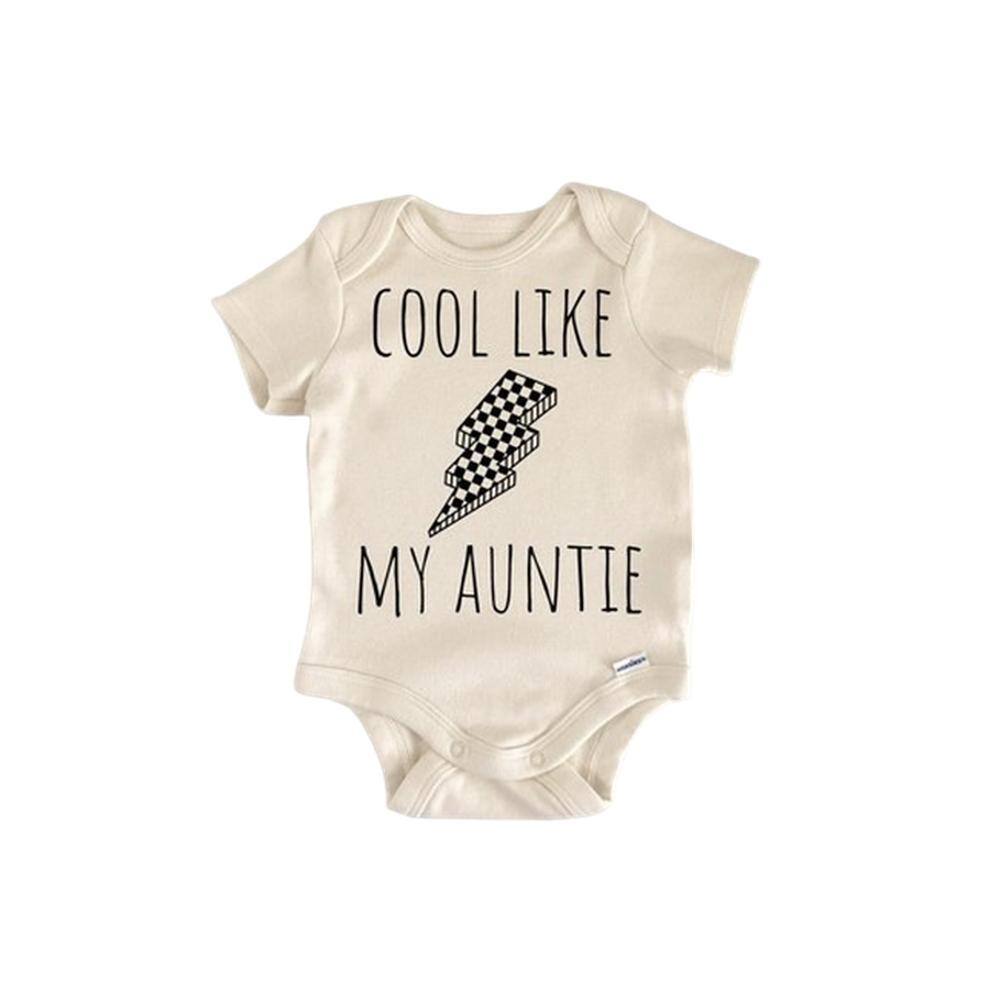 Retro Aunt Lightning - Baby Boy Girl Clothes Infant Bodysuit Funny Cute Newborn