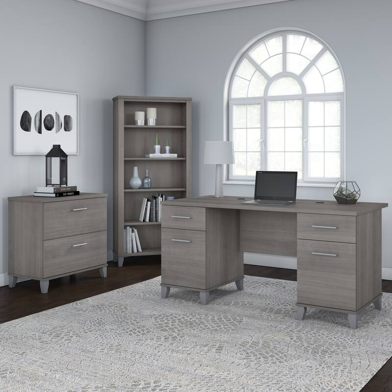 Bush Furniture Somerset 2 Drawer Lateral File Cabinet with Storage