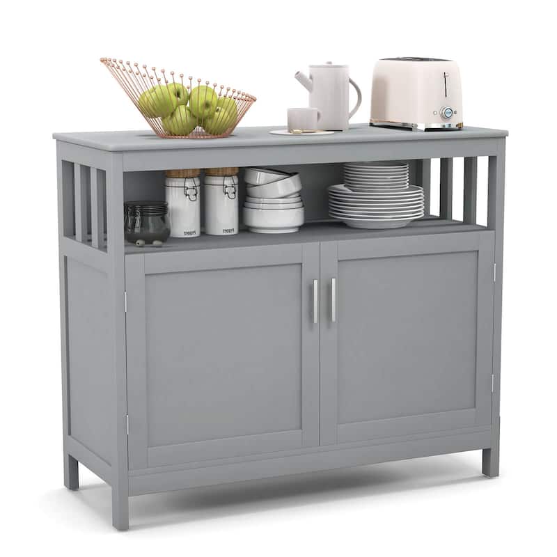 Costway Kitchen Buffet Server Sideboard Storage Cabinet with 2 Doors & - See details