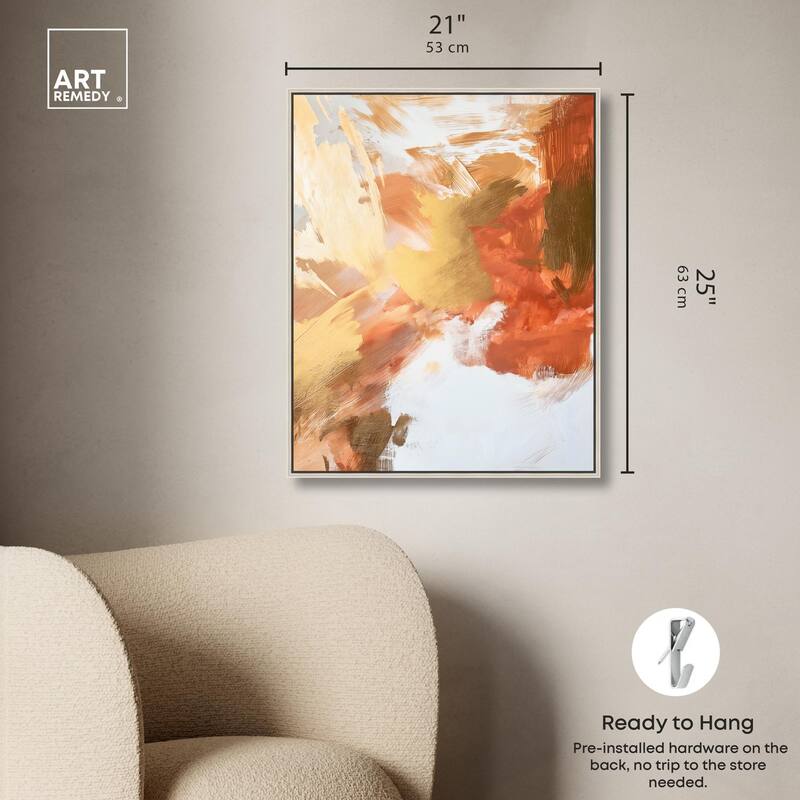 Golden Yellow Citrus Burst I Canvas by Art Remedy