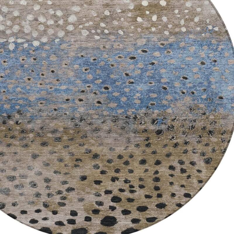 HomeRoots Abstract Transitional Rectangle Outdoor Rug