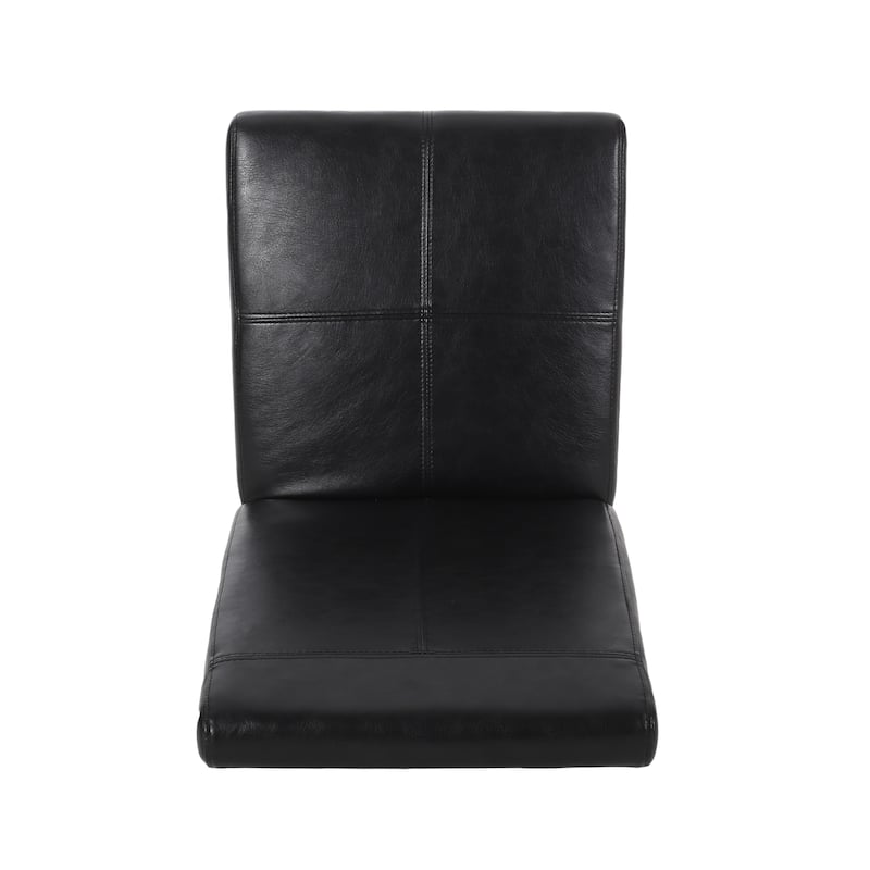 Armless Faux Leather Dining Chairs Set of 2 Modern Upholstered Kitchen Chairs