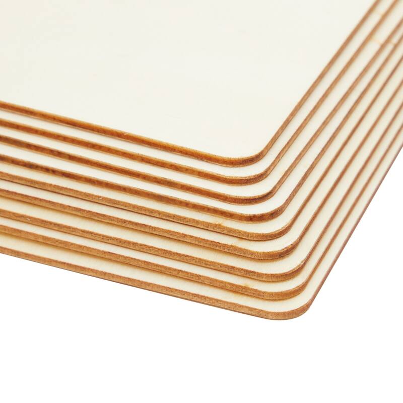 Bright Creations 70x Unfinished Wooden Squares Cutout for DIY Craft Wood Burning Engraving 3 Size