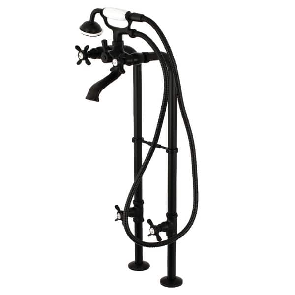 Kingston Brass Traditional Freestanding Tub Faucet with Supply Line and