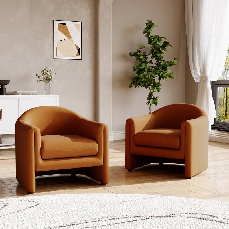 Modern 32.3" wide Upholstered Accent Chairs Set of 2
