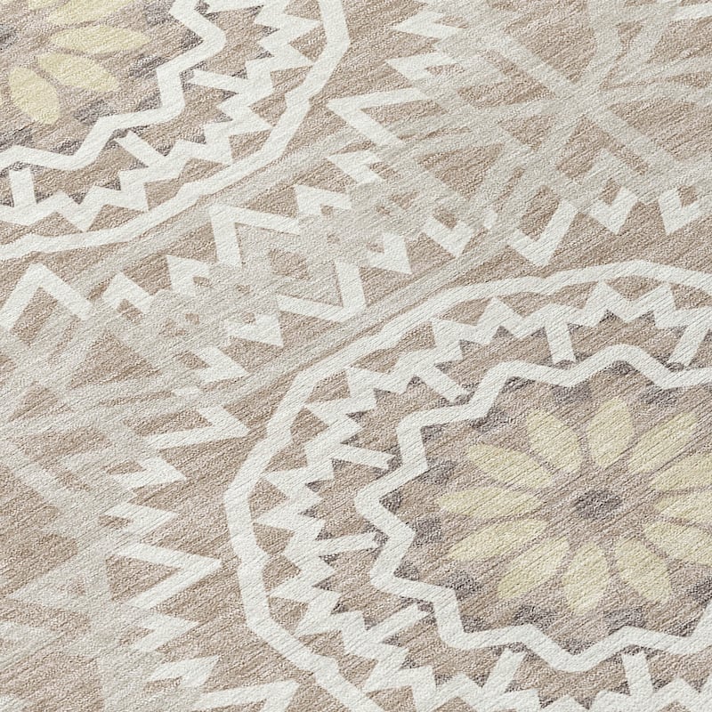 Machine Washable Indoor/ Outdoor Chantille Boho Global Rug