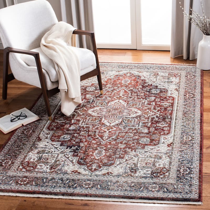 SAFAVIEH Herat Kara Traditional Rug - 5'3" x 7'7" - Red/Ivory