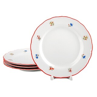 Blossom White Porcelain Dessert Plate Set of 4 - 7.5" - Bed Bath ...