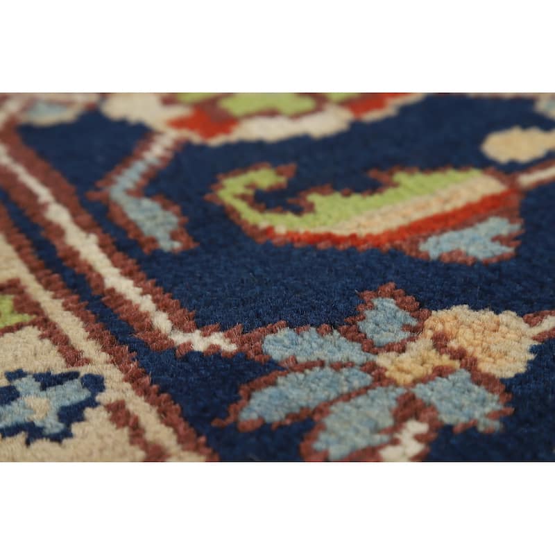 Hand Knotted Oriental 100% Wool Carpet Transitional All-Over Red Oushak Area Rug - 9' 11'' X 7' 11''