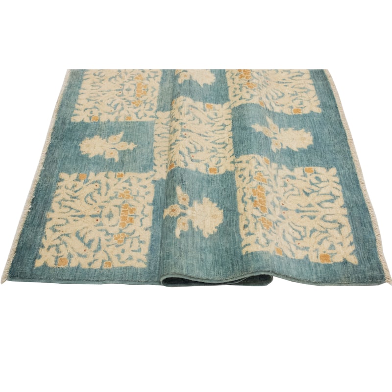 Noori Rug Fine Chobi Heidi Blue/Ivory Rug - 4'1" x 6'2"