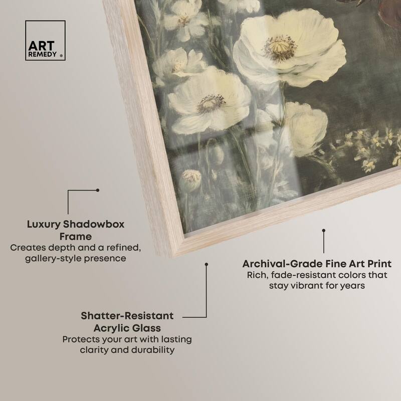 Vintage Botanicals I Shadowbox by Art Remedy