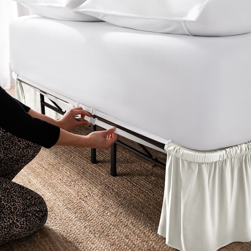 Bare Home Adjustable Wrap Around Bed Skirt