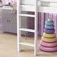 preview thumbnail 20 of 41, Twin Size Low Loft Bed with Slide, Ladder, Safety Guardrails, and Underbed Play and Storage Space for Boys Girls